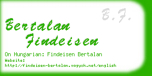 bertalan findeisen business card